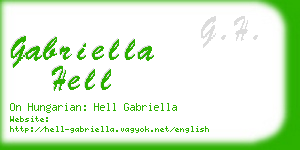 gabriella hell business card